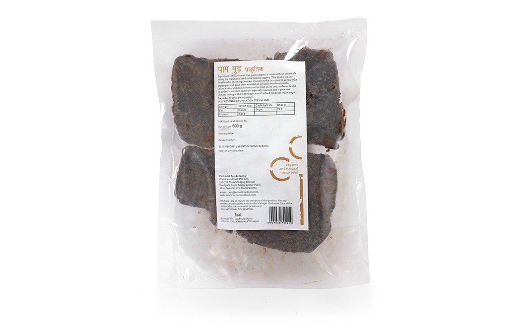 Conscious Food Palm Jaggery Natural    Pack  500 grams